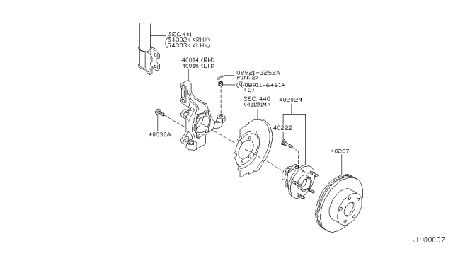 2006 Infiniti FX35 Front Axle Diagram 1