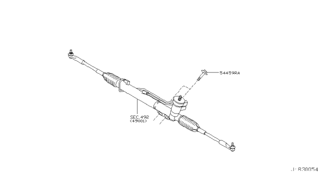 2004 Infiniti FX35 Steering Gear Mounting Diagram 1