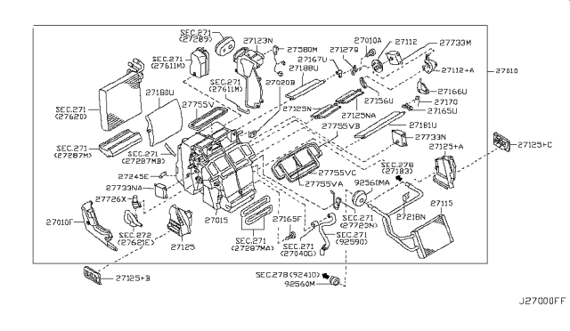 2003 Infiniti FX45 Heater & Blower Unit Diagram 4