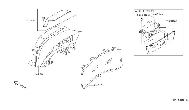 2006 Infiniti FX35 Instrument Meter & Gauge Diagram 1