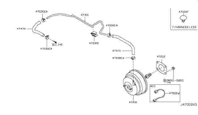 2008 Infiniti FX45 Brake Servo &             Servo Control Diagram 3