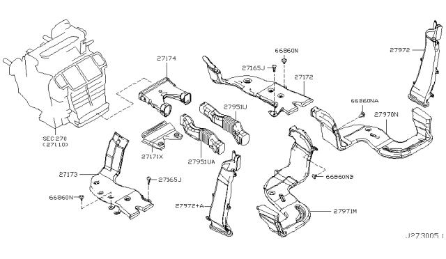 2003 Infiniti FX35 Nozzle & Duct Diagram 2