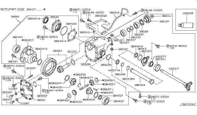 2004 Infiniti FX35 Front Final Drive Diagram 1