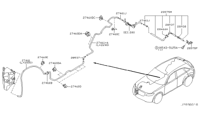 2006 Infiniti FX35 Windshield Washer Diagram 3