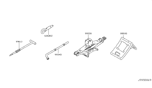 2007 Infiniti FX45 Tool Kit & Maintenance Manual Diagram