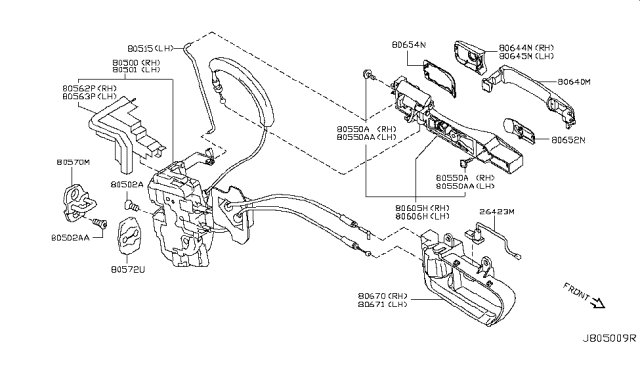 2006 Infiniti FX35 Lamp Assembly Diagram for 26423-CG000