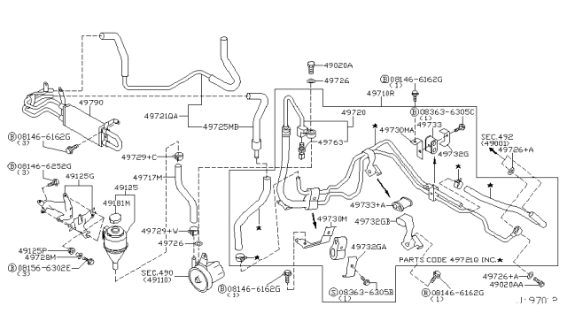 2005 Infiniti FX45 Power Steering Piping Diagram 4