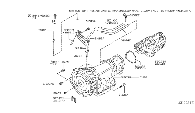 2004 Infiniti FX45 Auto Transmission,Transaxle & Fitting Diagram 4