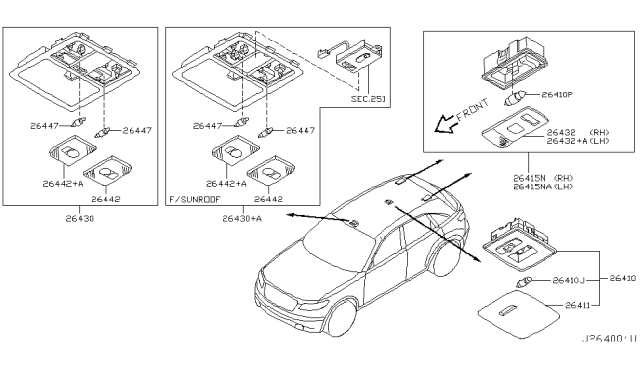 2003 Infiniti FX35 Room Lamp Diagram