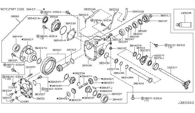 2007 Infiniti FX35 Plug-Drain Diagram for 32103-4N200