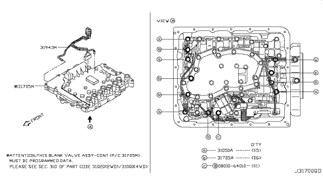 2003 Infiniti FX35 Control Valve (ATM) Diagram