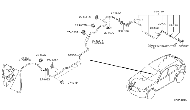 2005 Infiniti FX35 Clip Diagram for 24225-22U00