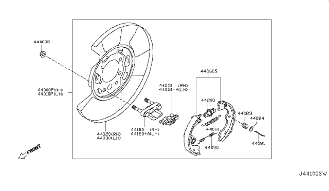 2015 Infiniti Q60 Convertible Rear Brake Diagram 3