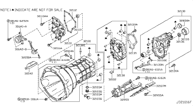 2009 Infiniti G37 Transmission Case & Clutch Release Diagram 2