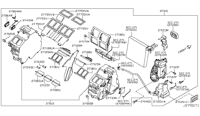 2011 Infiniti G37 Insulator Diagram for 27288-JK65A