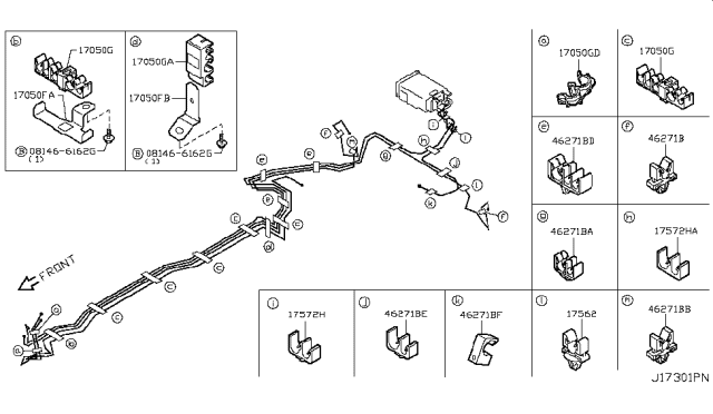 2014 Infiniti Q60 Convertible Fuel Piping Diagram 1