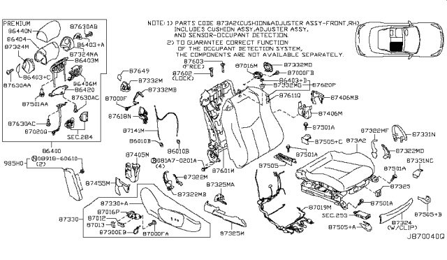 2012 Infiniti G37 Front Seat Diagram 10