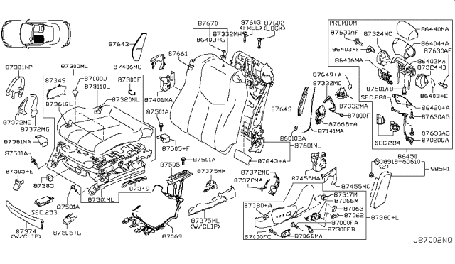 2010 Infiniti G37 Front Seat Diagram 5