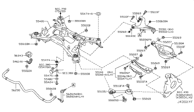 2013 Infiniti G37 Rear Suspension Diagram 2