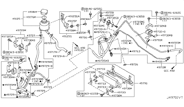 2011 Infiniti G37 Convertible Power Steering Piping Diagram 3