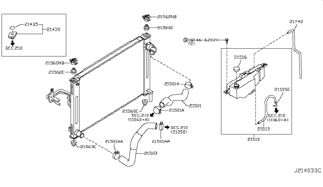 2012 Infiniti G37 Convertible Radiator,Shroud & Inverter Cooling Diagram 2