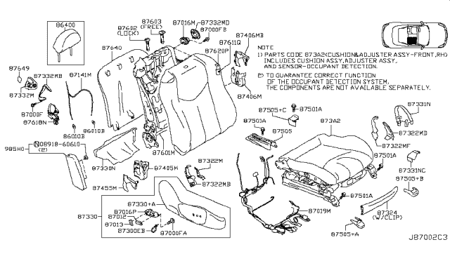 2009 Infiniti G37 Convertible Front Seat Diagram 8