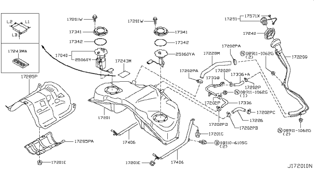 2010 Infiniti G37 Fuel Tank Diagram 1