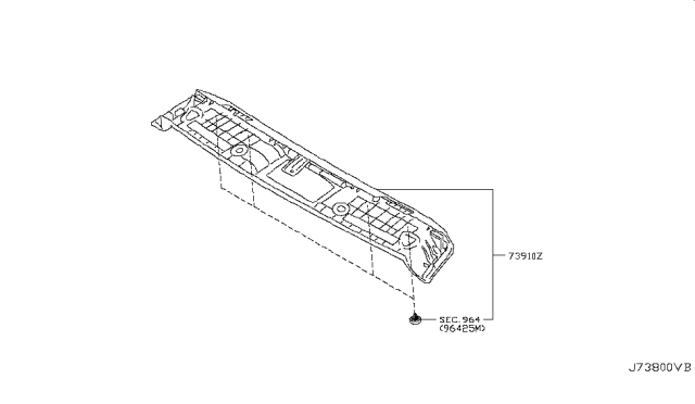 2010 Infiniti G37 Roof Trimming Diagram