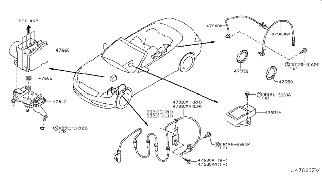 2013 Infiniti G37 Anti Skid Control Diagram 1