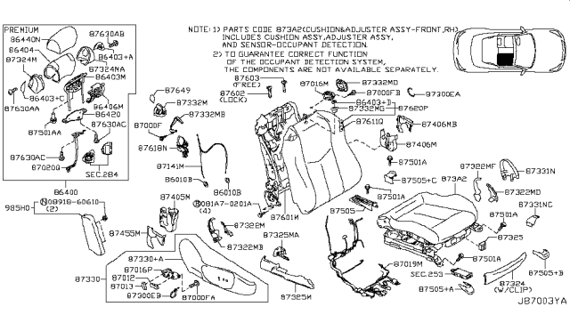 2015 Infiniti Q60 Convertible Front Seat Diagram 11