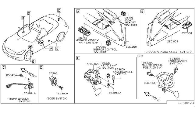 2013 Infiniti G37 Switch Diagram 2