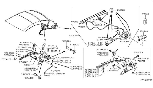 2010 Infiniti G37 Hydraulic System Assy Diagram for 97091-JJ50B