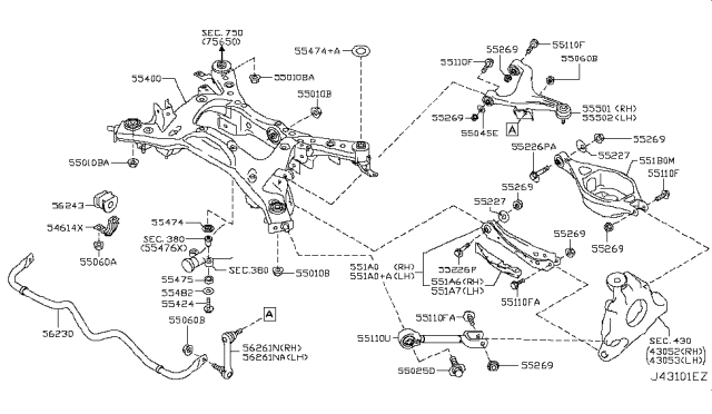 2010 Infiniti G37 Rear Suspension Diagram 4