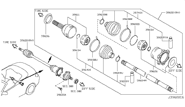 2011 Infiniti G37 Convertible Rear Drive Shaft Diagram 3