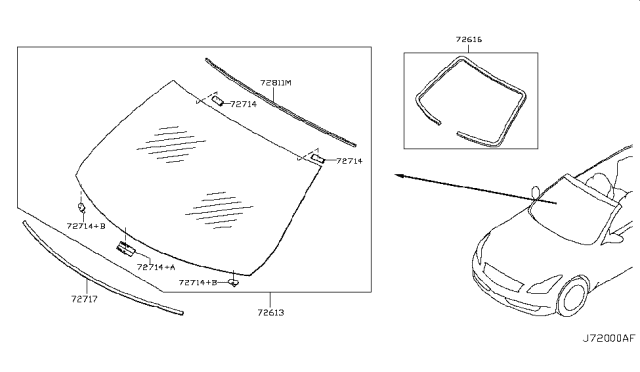 2014 Infiniti Q60 Rubber DUM Seal Diagram for G2716-89000