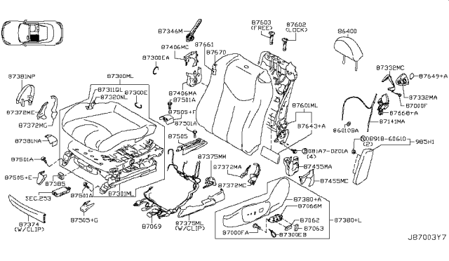 2014 Infiniti Q60 Front Seat Diagram 1