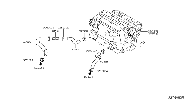 2014 Infiniti Q60 Convertible Heater Piping Diagram
