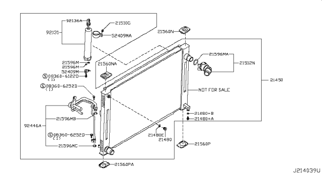 2011 Infiniti G37 Radiator,Shroud & Inverter Cooling Diagram 8