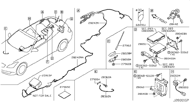 2011 Infiniti G37 Audio & Visual Diagram 2