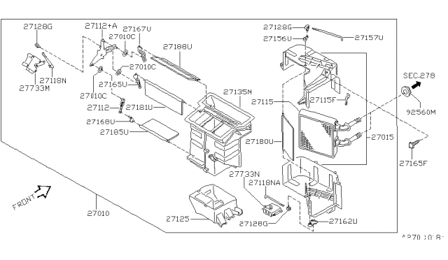 2002 Infiniti G20 Heater & Blower Unit Diagram 4