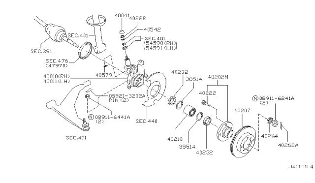 1999 Infiniti G20 Front Axle Diagram 2