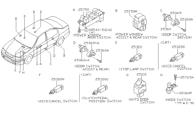 1999 Infiniti G20 Switch Diagram 1