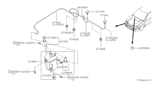 1999 Infiniti G20 Windshield Washer Diagram