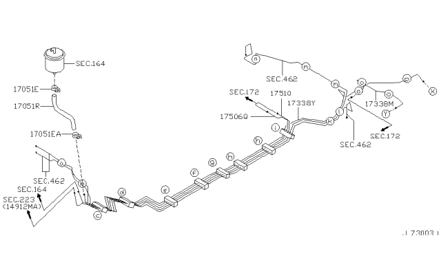 2001 Infiniti G20 Fuel Piping Diagram 3