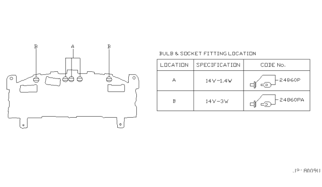 2002 Infiniti G20 Instrument Meter & Gauge Diagram 4