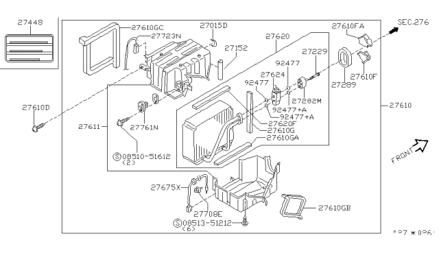 2002 Infiniti G20 Cooling Unit Diagram 1