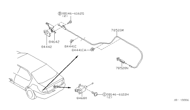 2000 Infiniti G20 Trunk Opener Diagram 2