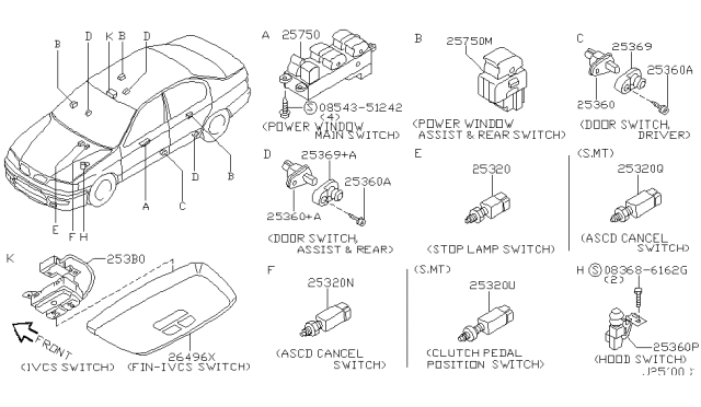 2002 Infiniti G20 Switch Diagram 1