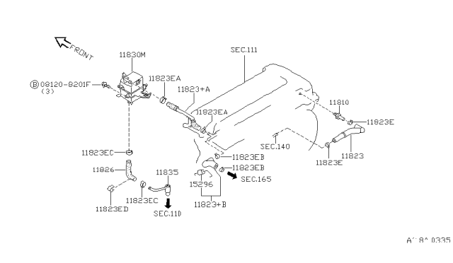 2000 Infiniti G20 Crankcase Ventilation Diagram 1