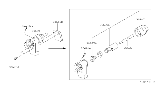 2001 Infiniti G20 Clutch Operating Cylinder Diagram